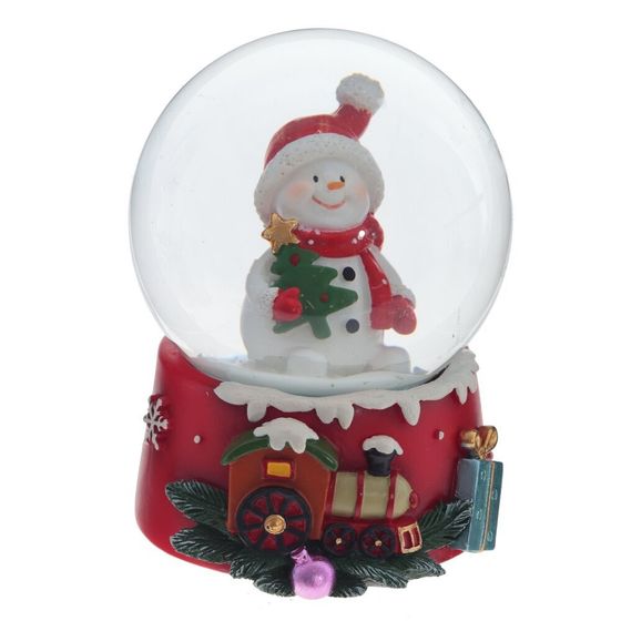 Фигурка декор в стекл шаре &quot;Снеговик&quot;, D6 см, L6,5 W6,5 H8,5 см, 2в.