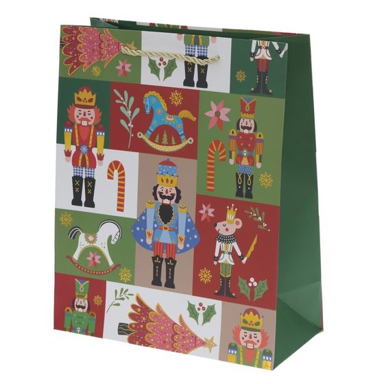 Пакет подарочный (бумага 210г/м2, блок 12шт), L30 W12 H40 см, 4в.