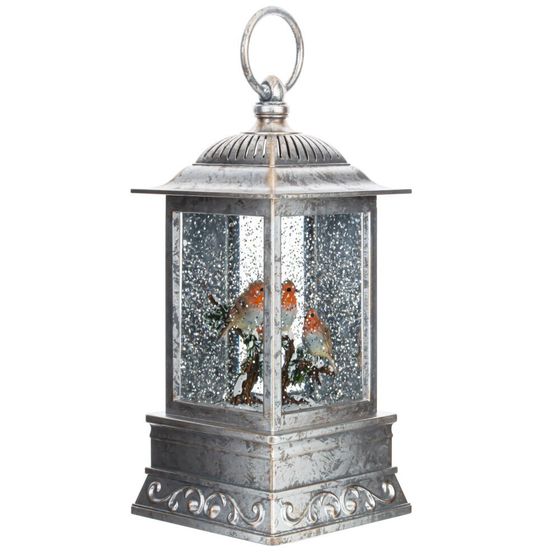 Изделие декоративное &quot;Фонарь&quot; (подсвет, вьюга, 3хАА н/п), L10 W10 H27 см