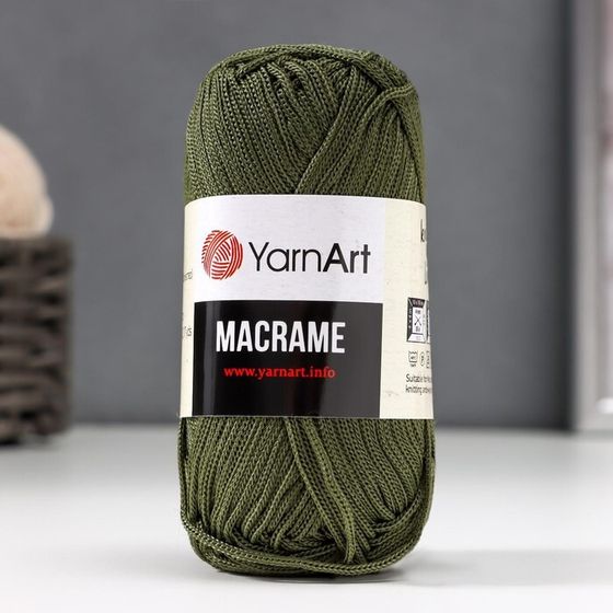 Пряжа &quot;Macrame Макраме&quot; 100% полиэстер 130м/90гр (164 болотный)