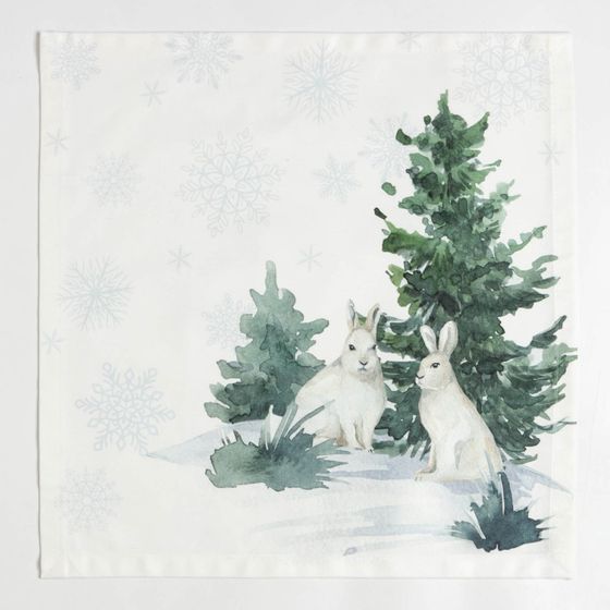 Набор новогодних салфеток &quot;Этель&quot; «Forest animals», 40х40см - 4 шт, хлопок, саржа