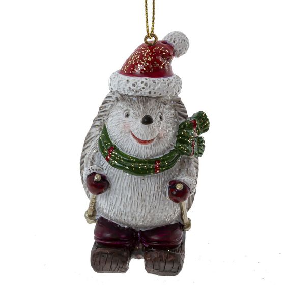 Фигурка декоративная подвесная &quot;Ежик&quot;, L4 W5 H8 см, 4в.