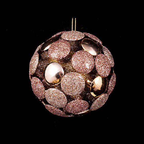 !09 НАБОР 3 ШТУКИ - НОВОГОДНИЙ ШАР FAIRY SEASON, КАРАМЕЛЬНО-ЗОЛОТИСТЫЙ, 8 СМ