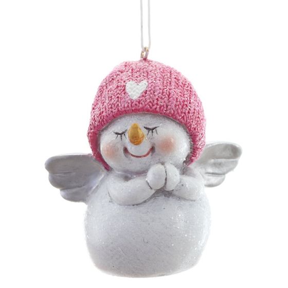 Фигурка декоративная подвесная "Снеговик",   L5,5 W4,5 H7,5 см, 2в.