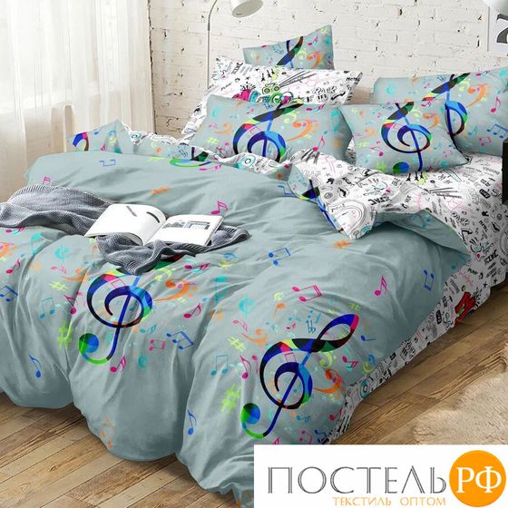 КПБ CL HOME Поплин &quot;Pure Cotton&quot; двуспальный 175*215*1 200*220*1(±5) 70*70*2(±2) в ПВХ 20/306-PC/CL