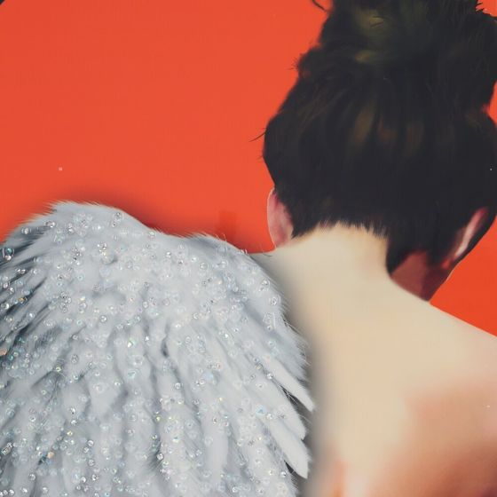 Панно с кристальным декором &quot;Девушка&quot;, L51 W2,5 H71 см