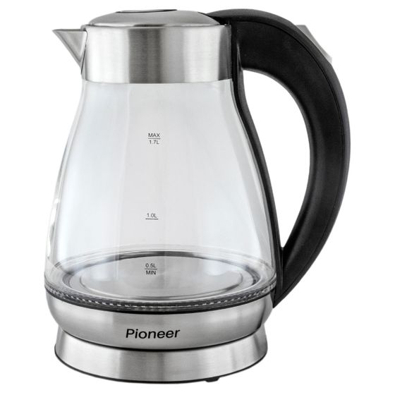 Чайник электрический Pioneer KE809G 1.7л 2200Вт сталь/черный