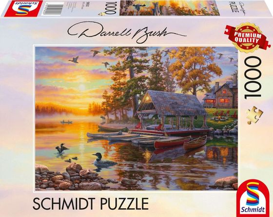 Schmidt Spiele Puzzle PQ 1000 DARREL BUSH Przystań kajakowa G3