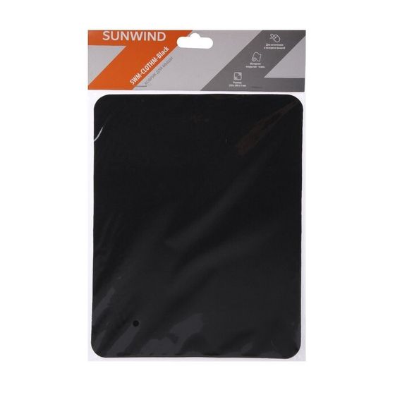 Коврик для мыши SunWind Business SWM-CLOTHM-Black , 250x200x3мм, чёрный