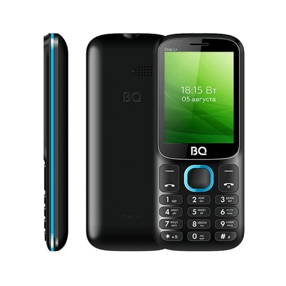 Сотовый телефон BQ M-2440 Step L+, 2.4&quot;, 2 sim, 32Мб, microSD, 800 мАч, чёрн/голубой