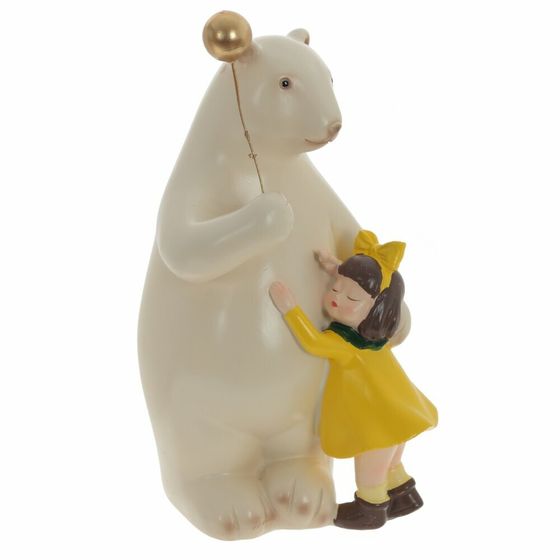 Фигурка декоративная &quot;Девочка с медведем&quot;, Д12 Ш13 В21 см
