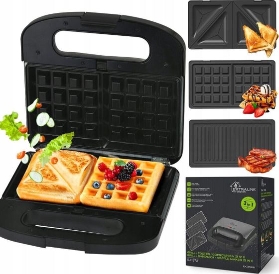 Opiekacz ExtraLink EXTRALINK SMART LIFE GRILL SANDWICH &amp; WAFFLE MAKER SJ-37A