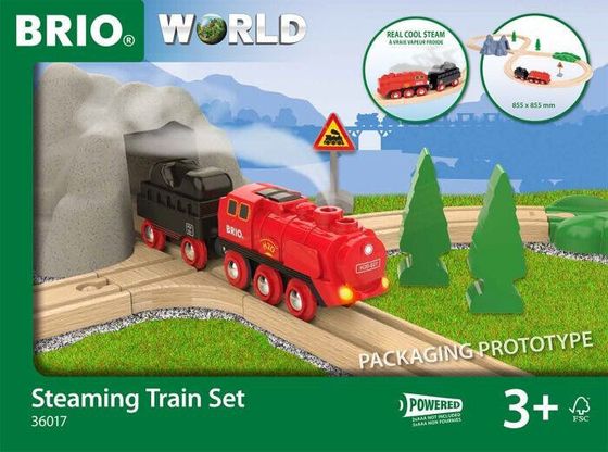 BRIO Batterie-Dampflok Set