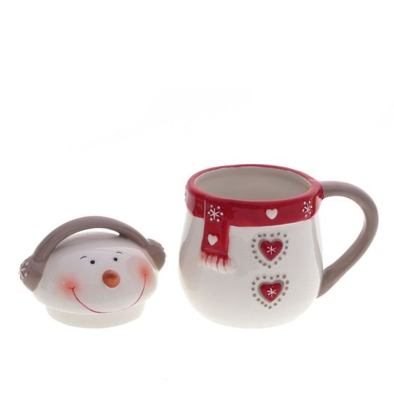 Кружка &quot;Снеговик меломан&quot;, 400 мл, L13 W9 H15 см