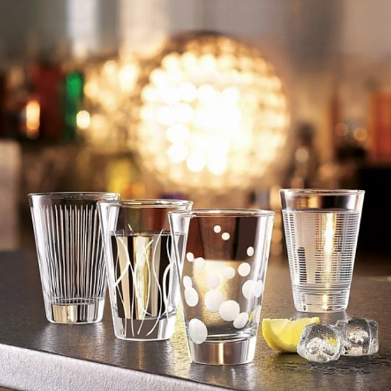 Набор стаканов ЛАУНЖ КЛАБ 4шт 300мл низкие