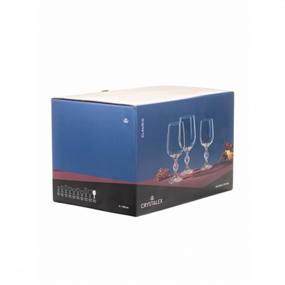 Набор бокалов для вина CLAUDIA 6шт 455мл