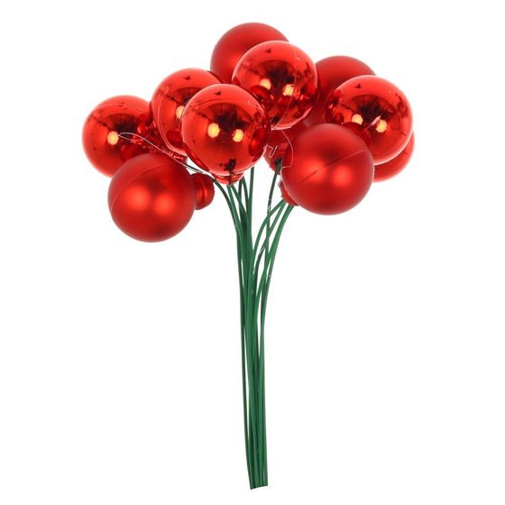 Набор из 12 шт, Изделие декоративное &quot;Ягоды&quot; (20мм), L9 W4 H15 см