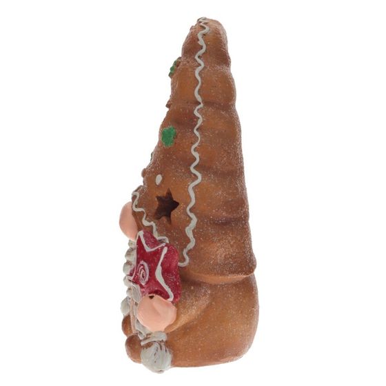 Фигурка декоративная с подсветкой &quot;Пряничный Гном&quot;,  L13 W8,5 H19,5 см, 2в. (LR44 2 шт)