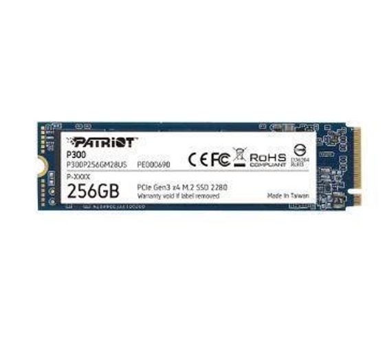 Накопитель SSD 256Gb Patriot PCI-E x4 M.2 2280 P300 NVMe 3D NAND Скорость записи 1100 Мб/сек. Скорость чтения 1700 Мб/сек. 3.8 мм TBW 120 Тб P300P256G