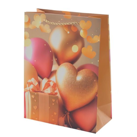 Пакет подарочный (бумага 210г/м2, блок микс 12шт), L18 W9 H24 см, 4в.