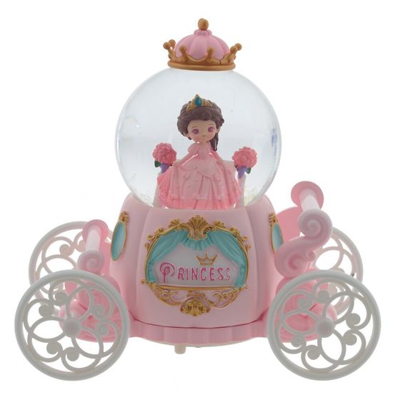 Фигурка декоративная &quot;Принцесса&quot; в стекл шаре (муз, подсвет, вьюга, 2xAAA н/п), D8 см, Д17 Ш9 В17 см