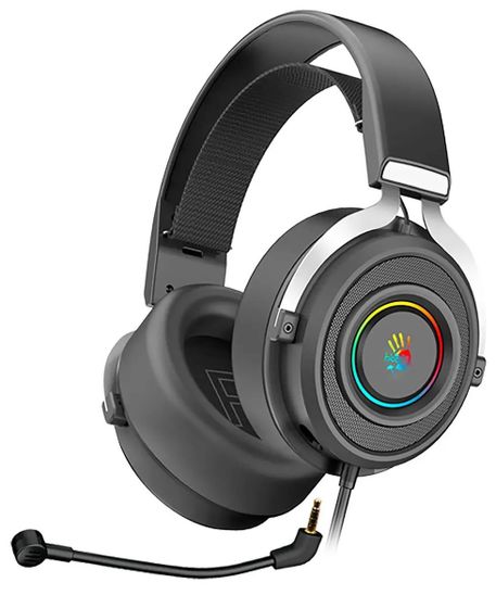 Гарнитура накладные A4Tech Bloody G535 проводные черный/серебристый (G535 (BLACK+SILVER) USB)