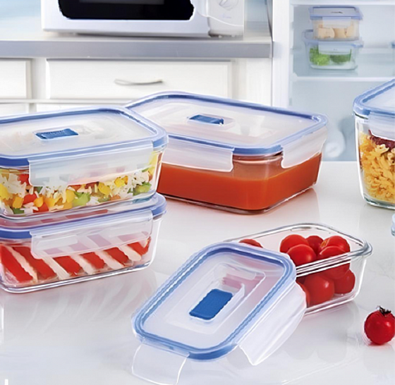 Контейнер ПЮРБОКС АКТИВ НЕОН ОРАНЖЕВЫЙ 760мл квадратный