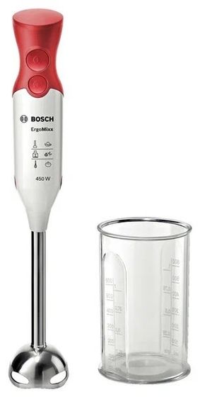 Блендер погружной Bosch MSM64110 450Вт белый/красный