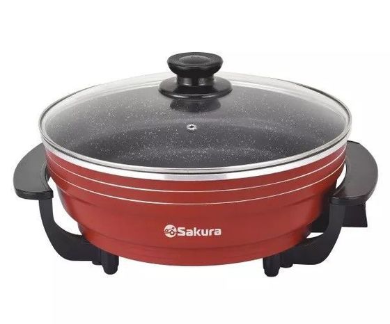 Электросковорода Sakura SA-7716R Master Chef 32см 2000Вт красный/черный