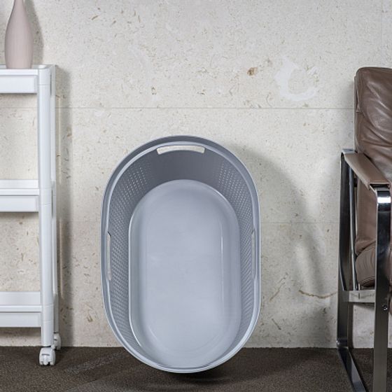 Корзина для глаженого белья INFINITY светло-серая 40л
