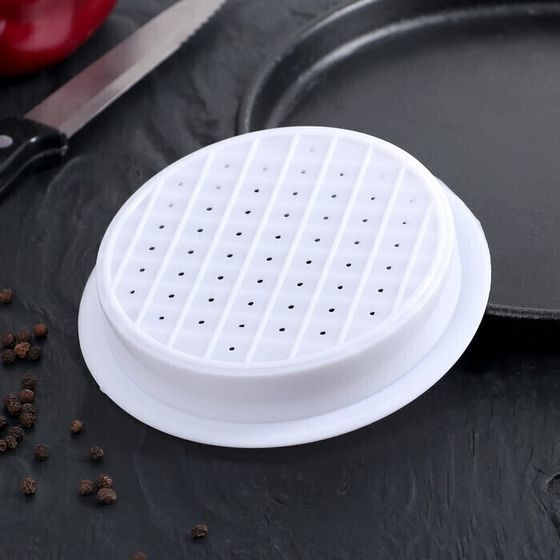 !09 Набор из 3-х штук - Пресс для бургеров «Шеф», 13×5.5 см, цвет белый