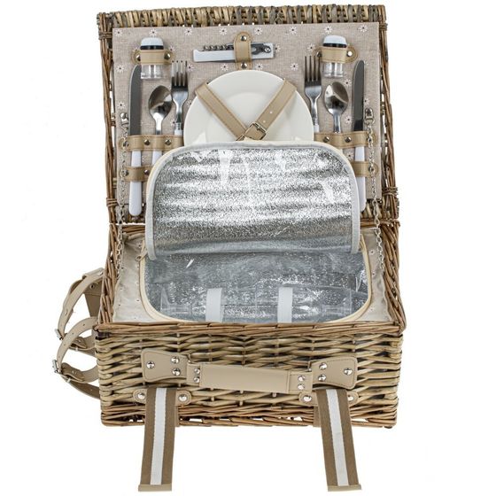 Корзина для пикника на 2 персоны, L44 W31 H17 см