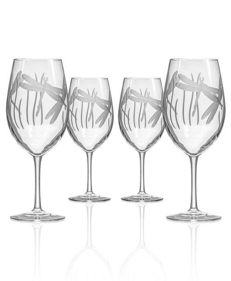 Dragonfly All Purpose Wine Glass 18oz - Set of 4 Glasses