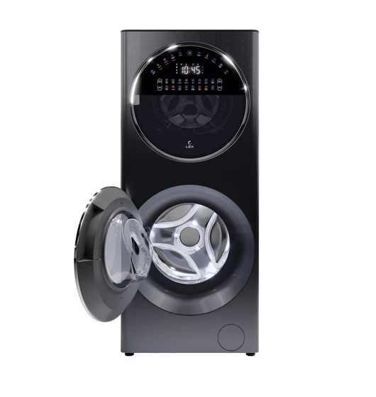 Стиральная машина LEX LWM10714LuxIDD черный, стирка 10кг, сушка 5кг, 1400об/мин,с паром, инвертор