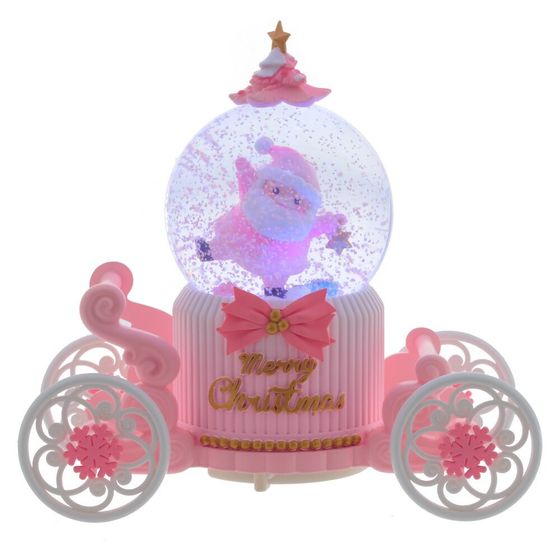 Фигурка декор &quot;Дед Мороз&quot; в стекл шаре (муз, подсвет, вьюга, движ, 3xAAA н/п), D10, L22 W11 H21 см