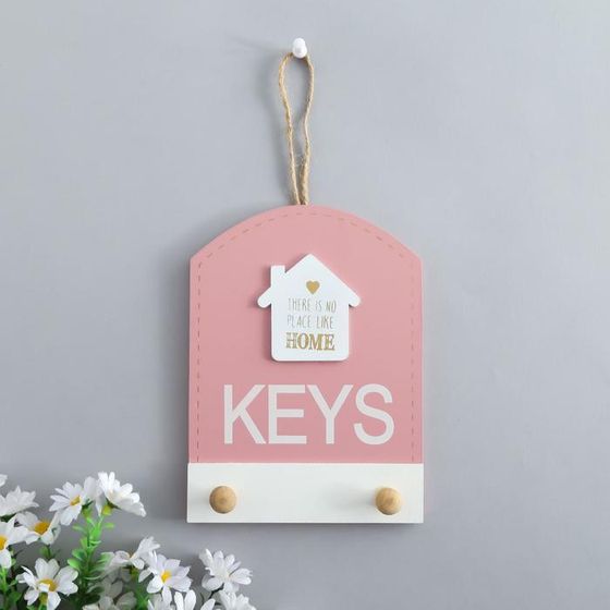 Крючки декоративные дерево &quot;Домик. Keys&quot;МИКС 19х14х3 см