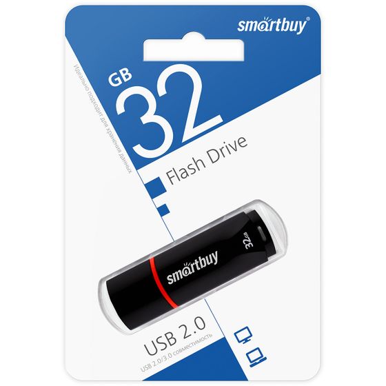Флеш диск 32Gb Smartbuy Crown SB32GBCRW-K USB2.0 черный
