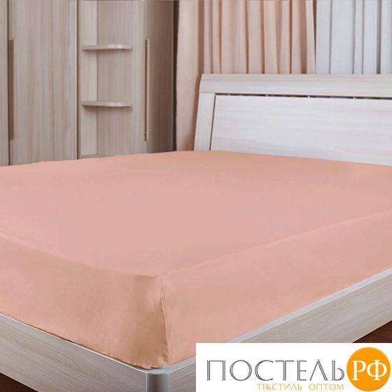 114911503-сг26 Простыня Primavelle 220х240 сатин розовый (без резинки)