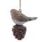 Украшение новогоднее &quot;Птичка на шишке&quot;, L8 W6 H7,5 см, 2в.