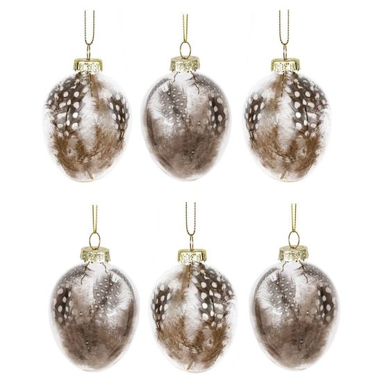 Набор из 6-ти изделий декоративных подвесных &quot;Яйцо пасхальное&quot; (6*9), L19 W19,5 H6 см