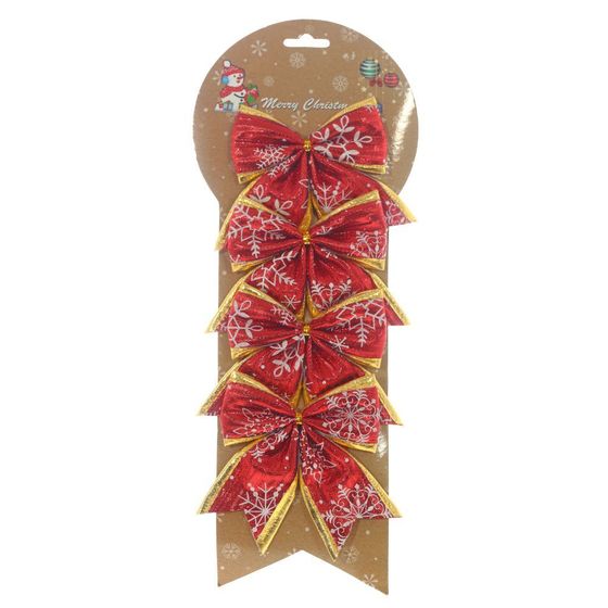 Набор из 4шт Изделие декоративное &quot;Бант&quot;, L13,5 W1,5 H35,5 см