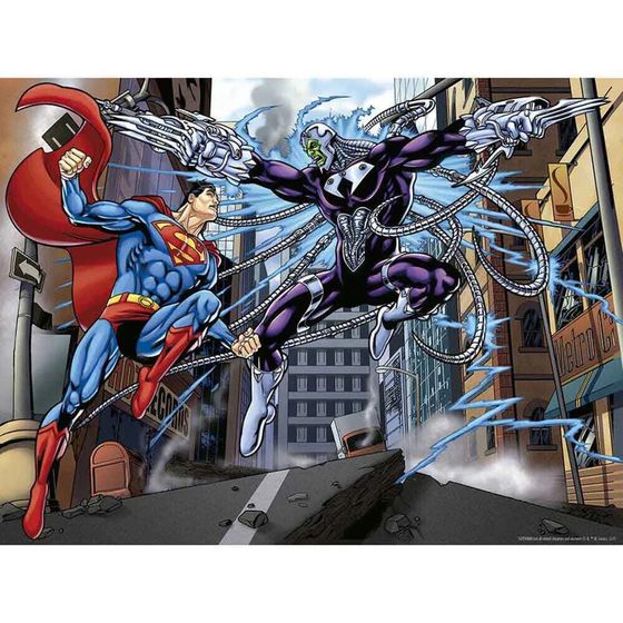 PRIME 3D Superman VS Braniac DC Comics Lenticular Puzzle 500 pieces