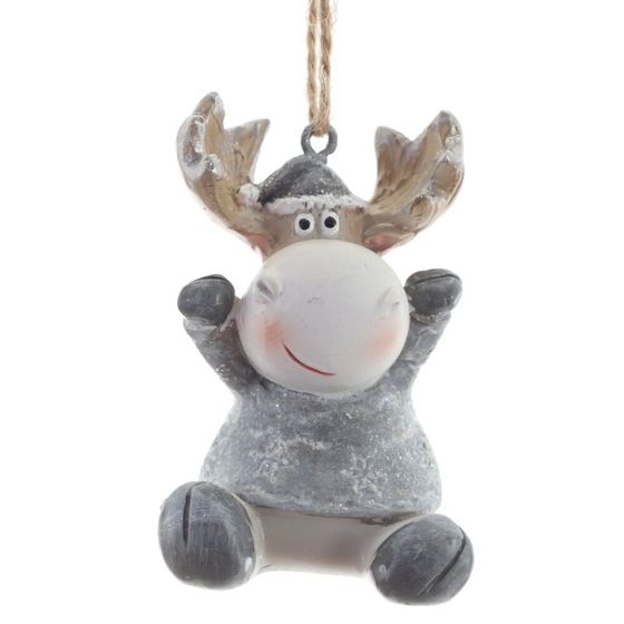 Фигурка декоративная подвесная "Олень",   L4 W4 H5 см, 2в.