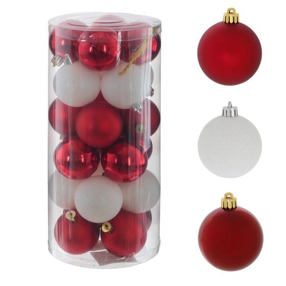 Набор из 24шт Украшение новогоднее &quot;Шар&quot;, D 6 см, L14 W14 H31 см