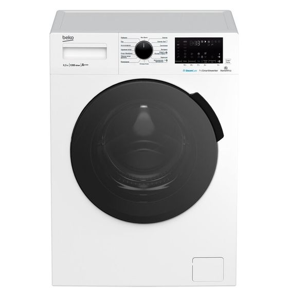 Стиральная машина Beko WSPE 6H616W, класс A++, 1200 об/мин, до 6.5 кг, бело/черная