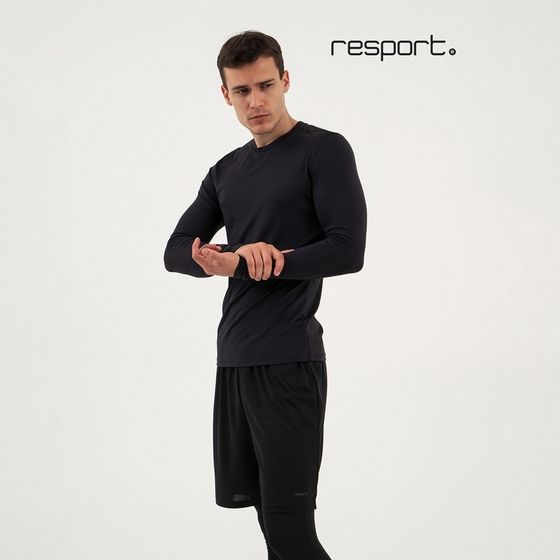 Рашгард мужской Resport, р. 46, цвет чёрный, базовый, с длинным рукавом