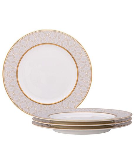 Noble Pearl Set Of 4 Salad Plates, 8-1/2&quot;