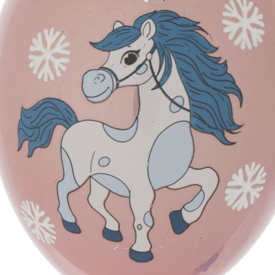 Украшение новогоднее &quot;Воздушный шарик с лошадкой&quot;, L7 W7 H11 см