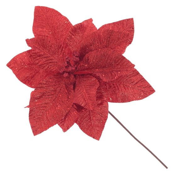 Цветок искусственный &quot;Пуансеттия&quot;, L30 W30 H39 см, 3в.