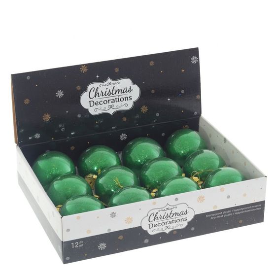 Набор из 12шт Украшение новогоднее "Шар", D 8 см, L35,5 W26,5 H9 см
